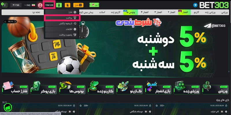 برداشت از بت 303